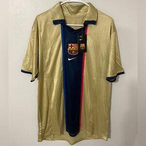 Barcelona Xavi 2001/02 Soccer Men’s Jersey Size XL Dry-Fit